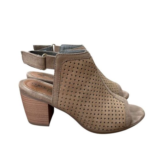 Eurosoft by Sofft Melrose Brown leather open toe bootie size 7 - Picture 2 of 6